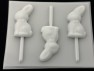 805 Bunnies with Bows Lollipop Chocolate or Hard Candy Mold NEW IMPROVED